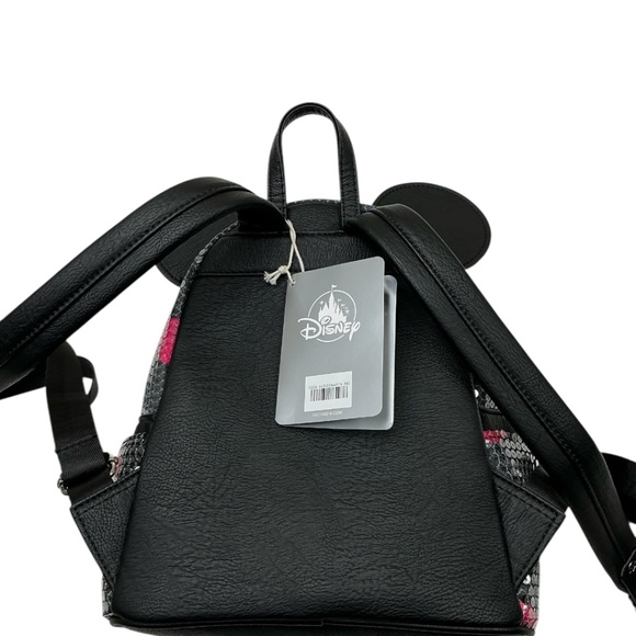 Loungefly Disney Minnie Mouse Polka Dot Sequined with Bow Mini Backpack - Picture 2 of 8